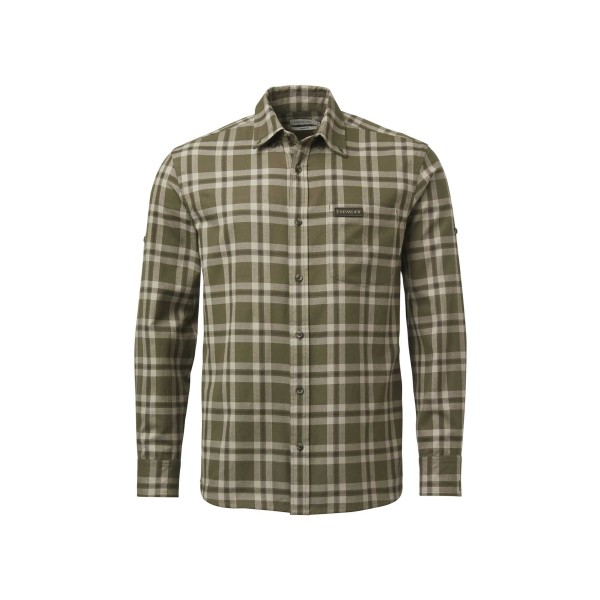 Koszula męska Chevalier Teal Light Flannel Olive Green Checked XL