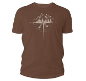 Koszulka męska TigerWood Róża Wiatrów brązowy 2XL