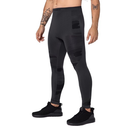 Legginsy męskie Spaio Military piaskowe szare 2XL