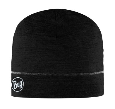 Czapka unisex BUFF Merino Beanie Solid czarna
