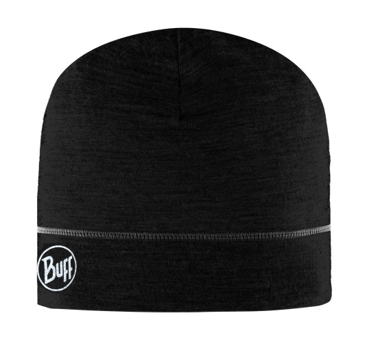 Czapka unisex BUFF Merino Beanie Solid czarna