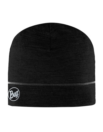 Czapka unisex BUFF Merino Beanie Solid czarna