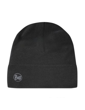 Czapka unisex BUFF Merino Midweight Hat Solid czarna