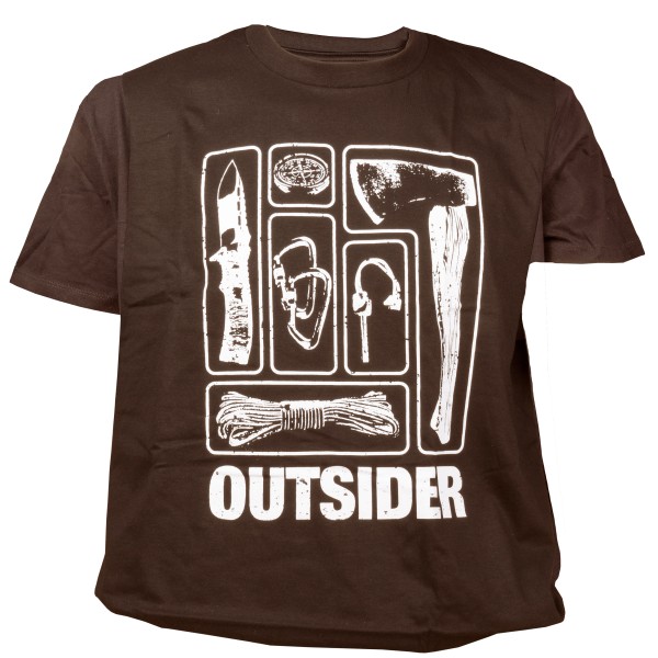 Koszulka męska TigerWood Outsider brązowa S