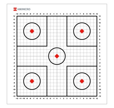 Naklejka termiczna tarcza do przystrzeliwania termowizji HIKMICRO by HIKVISION 30x30 cm 10 szt.