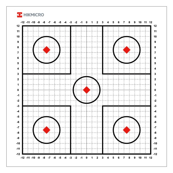 Naklejka termiczna tarcza do przystrzeliwania termowizji HIKMICRO by HIKVISION 30x30 cm 10 szt.