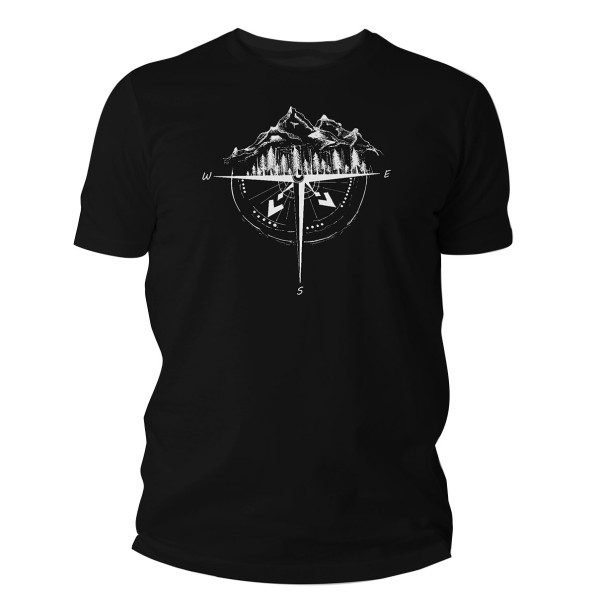 Koszulka męska TigerWood Róża Wiatrów czarna S