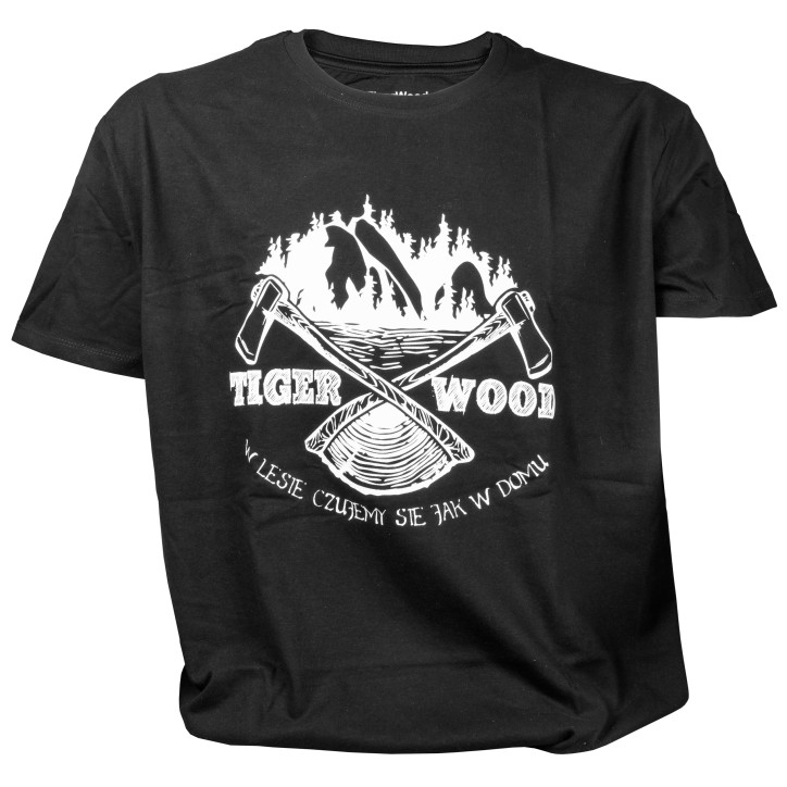 Koszulka męska TigerWood Two Axes czarna 2XL
