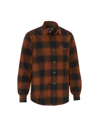 Koszula męska Swedteam Lynx Wool Shirt ciemnopomarańczowa S