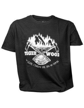 Koszulka męska TigerWood Two Axes czarna XL