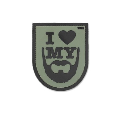 101 Inc. - Naszywka 3D - I Love My Beard - Zielony