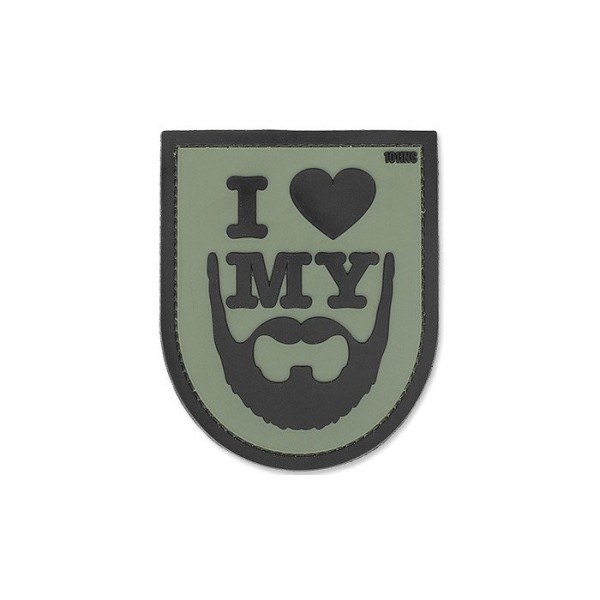 101 Inc. - Naszywka 3D - I Love My Beard - Zielony