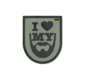 101 Inc. - Naszywka 3D - I Love My Beard - Zielony