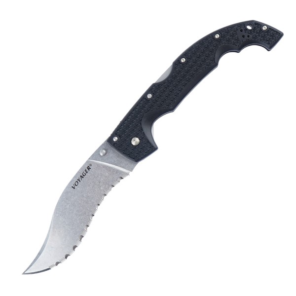 Cold Steel - Nóż składany Voyager Vaquero XL Serrated - AUS10A - Czarny - 29AXVS