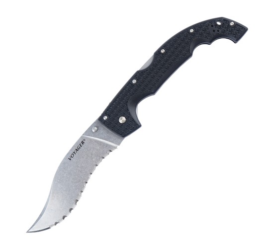 Cold Steel - Nóż składany Voyager Vaquero XL Serrated - AUS10A - Czarny - 29AXVS