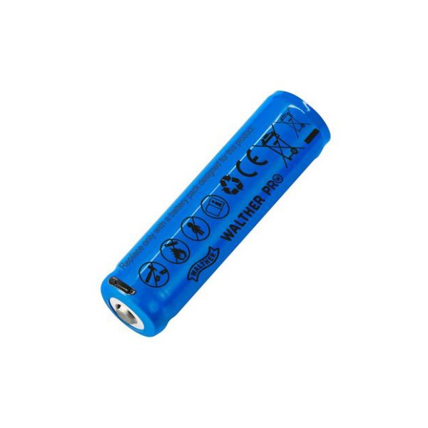 Akumulator Walther ICR (18650 2600 mAh 3,6 V) z ładowaniem USB
