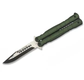 Nóż motylek K25 02130 Balisong Green