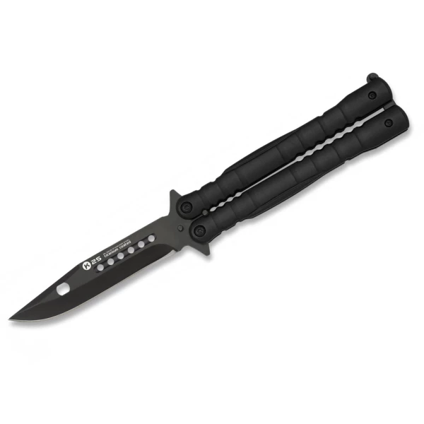 Nóż motylek K25 02131 Balisong Black