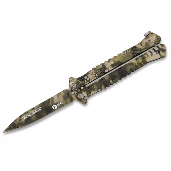 Nóż motylek K25 02132 Balisong Sand Phyton