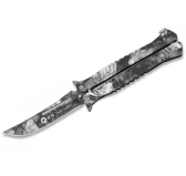 Nóż motylek K25 02142 Balisong Black Phyton