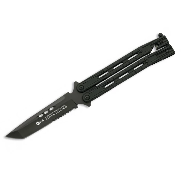 Nóż motylek K25 36215 Balisong Black Serr