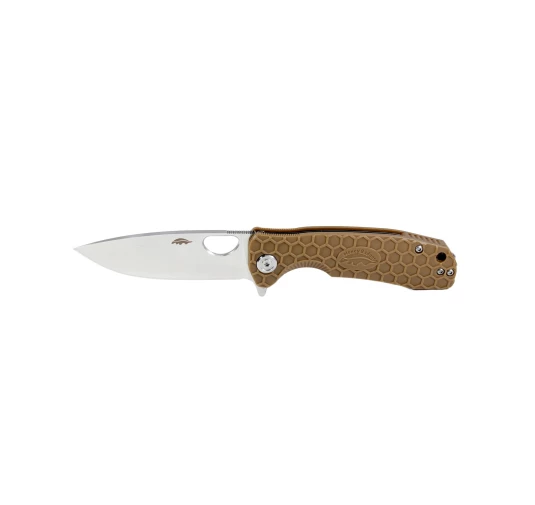 Nóż Honey Badger Flipper D2 Medium Tan