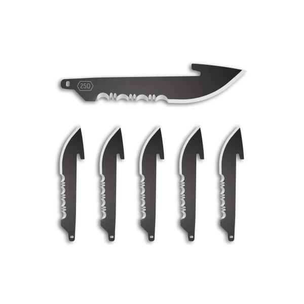 6 ostrzy Outdor Edge Drop-Point Serr 250 Black