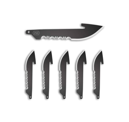 6 ostrzy Outdor Edge Drop-Point Serr 250 Black