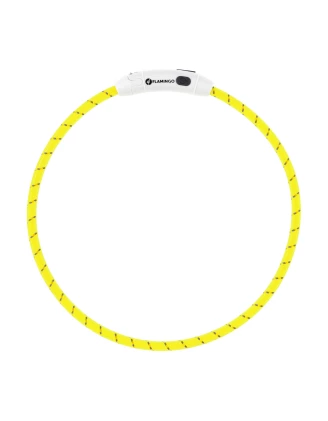 Obroża led dla psa Flamingo Leora żółta
