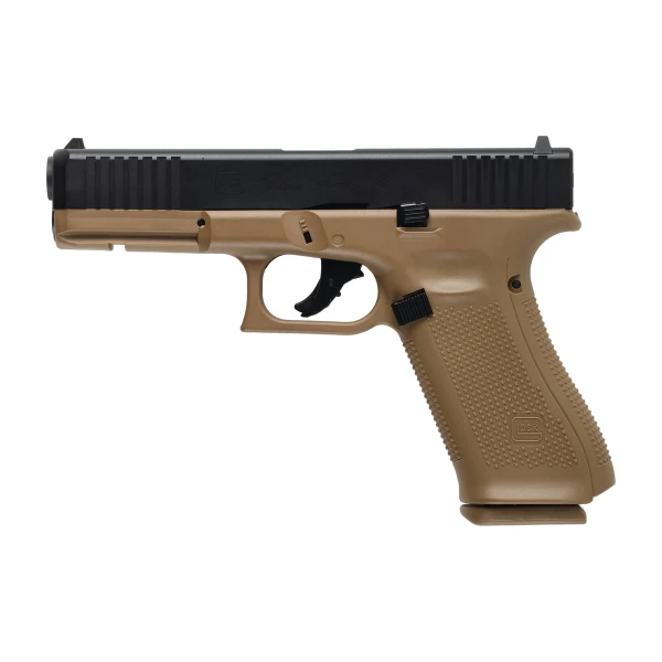 Pistolet na kule gumowe Glock Gen 5 T4E .43 CO2 coyote, zestaw