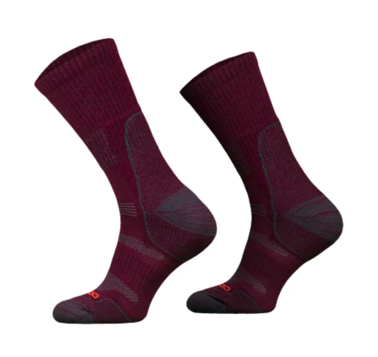 Skarpety turystyczne Comodo lekkie bordowe 39-42