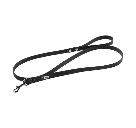 Smycz BioThane 4wild wodoodporna 150 cm czarna