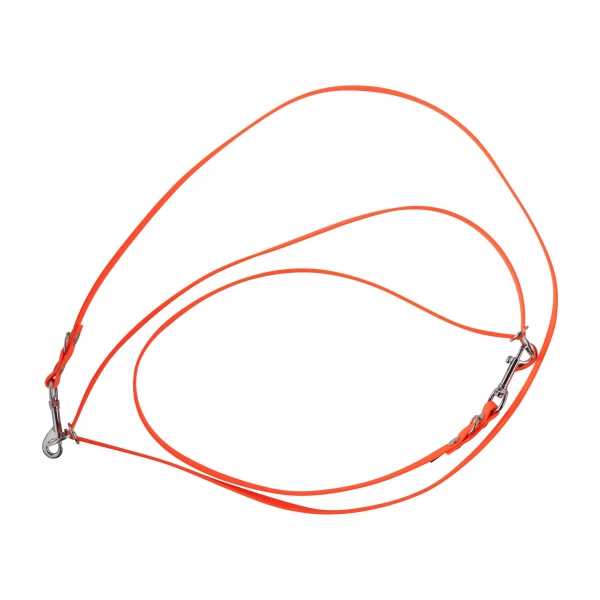 Smycz przepinana 4wild  BioThane 13 mm/260 cm pomarańczowa