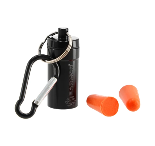 Zatyczki do uszu Earmor MaxDefence w aluminiowym pojemniku S15