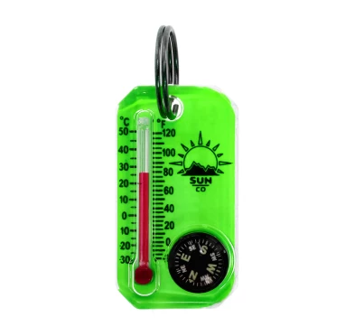 Brelok z termometrem i kompasem Sun Co. Therm-O-Compass Neon zielony