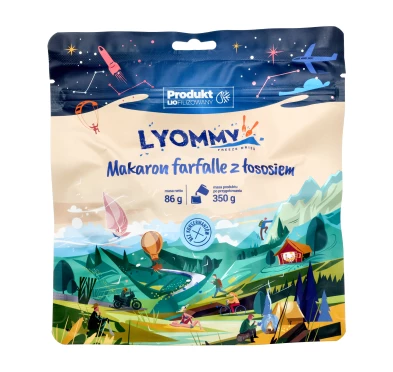 Żywność liofilizowana Lyommy Makaron farfalle z łososiem 350 g