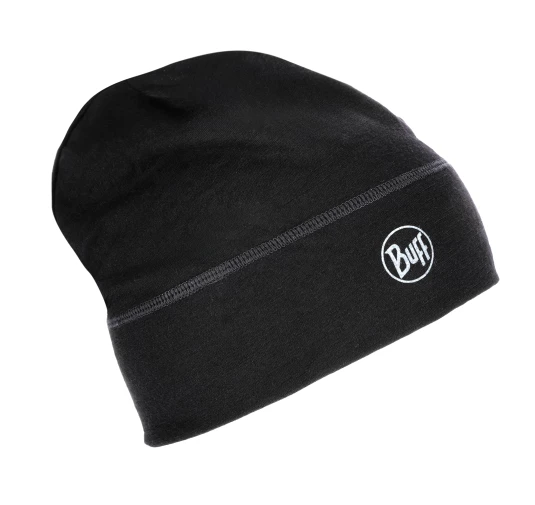 Czapka unisex BUFF Merino Beanie Solid czarna