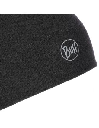 Czapka unisex BUFF Merino Midweight Hat Solid czarna