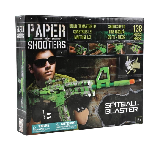 Karabin Paper Shooters Green Spit zestaw