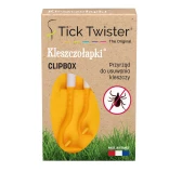 Kleszczołapki Tick Twister Clipbox z brelokiem, pomarańczowe 2 szt.