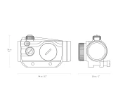 Kolimator Hawke Vantage RD 1x25 Dovetail 3 MOA dot