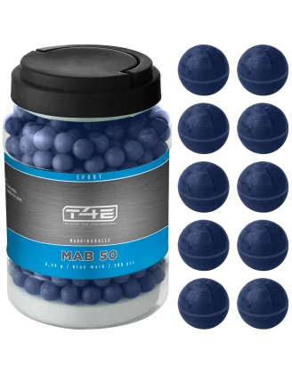 500 szt. niebieskich kul z farbą T4E Sport MAB - najlepsze akcesoria kal. 50