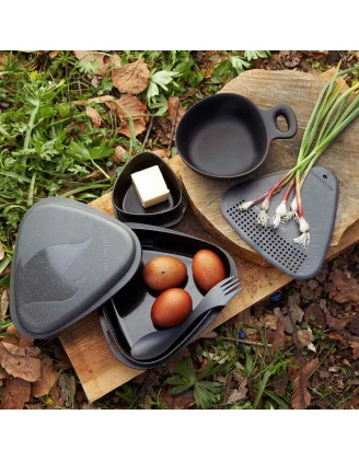 Najlepszy zestaw do jedzenia na świeżym powietrzu: Menażka Light My Fire Outdoor MealKit Bio slatyblack