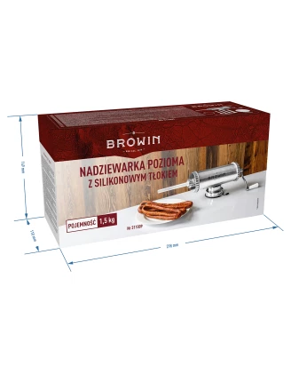 Nadziewarka pozioma Browin 1.5 kg - doskonałe akcesorium do wędzarni!