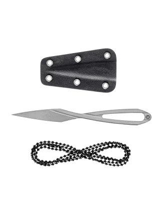 Nóż na szyję Civivi D-Art C21001-1 - stylowy srebrny nóż