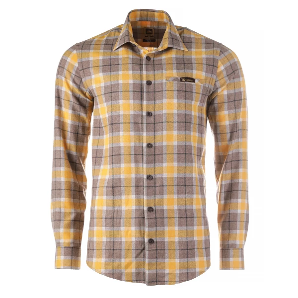 Koszula męska Tagart Sunny, flanelowa, w zółto-brązowoą kratę 3XL