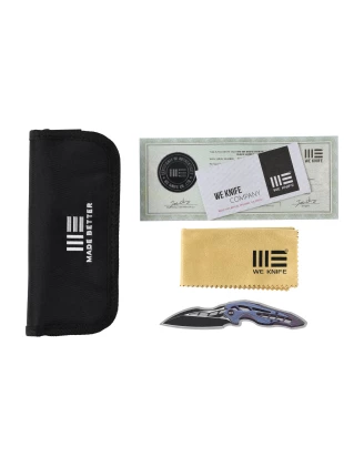 Nóż składany WE Knife Shakan - niebieski, stylowy i praktyczny