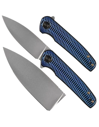 Nóż składany WE Knife Shakan - niebieski, stylowy i praktyczny