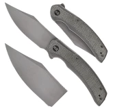 Nóż składany WE Knife Snick WE19022F-5 gray / dark green micarta