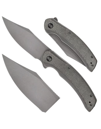 Elegancki nóż WE Knife Snick WE19022F-5 w kolorze szarym / ciemnozielonym micarcie